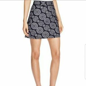 Michael Kors Navy Laser Cut Skirt